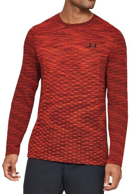 Langarm-T-Shirt Under Armour Vanish Seamless LS Novelty-RED