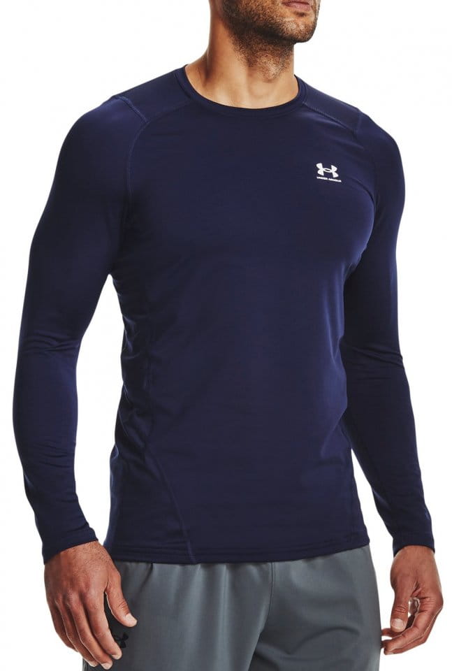 Langarm-T-Shirt Under UA CG Armour Fitted Crew-NVY