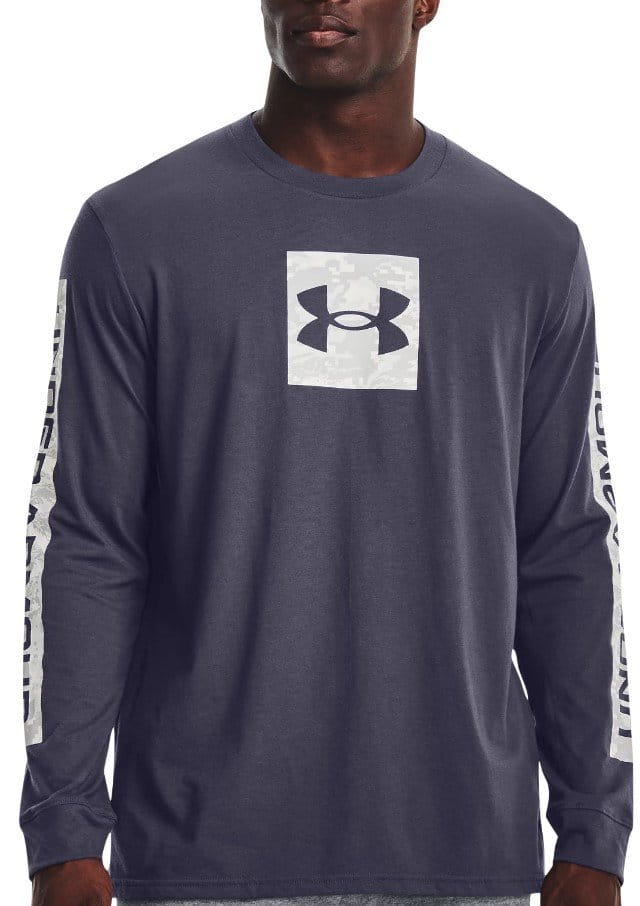 Langarm-T-Shirt Under Armour UA CAMO BOXED SPORTSTYLE LS-GRY