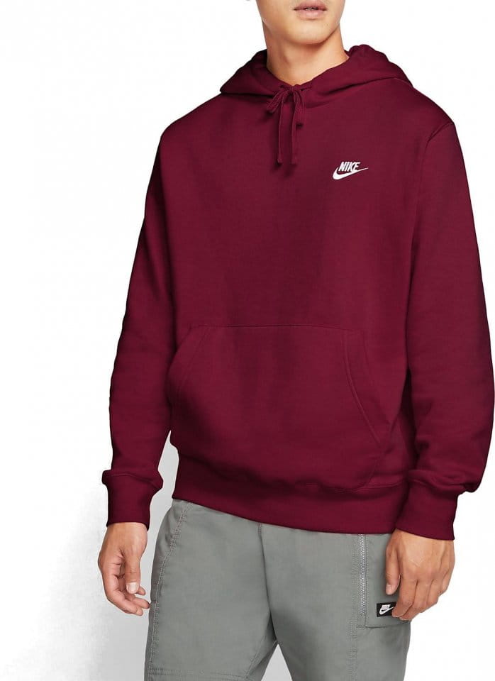 nike club hoodie maroon