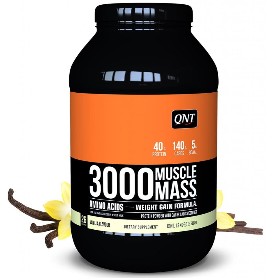 Proteinpulver QNT 3000 Muscle Mass Vanila- 1,3 kg
