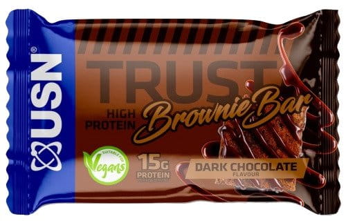 Veganer Proteinriegel USN Trust 60g Brownie Zartbitterschokolade